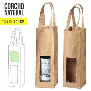 Regalo Corporativo Bolsa porta vino de corcho 